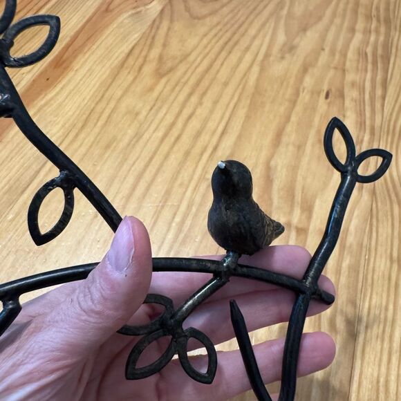 Jewelry Tree Earring Necklace Hanger Holder w/ Ring Dish Tray Black Bronze Metal - Picture 6 of 6